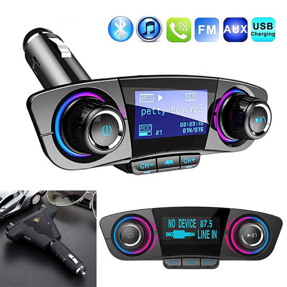 A21 Bluetooth Car Adapter FM Transmitter USB AUX Radio