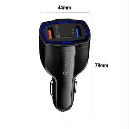 Quick Charger Type-c+ Usb Ports QC 3.0 7A Car Charger Power