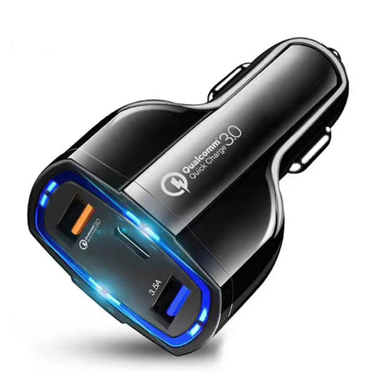 Quick Charger Type-c+ Usb Ports QC 3.0 7A Car Charger Power