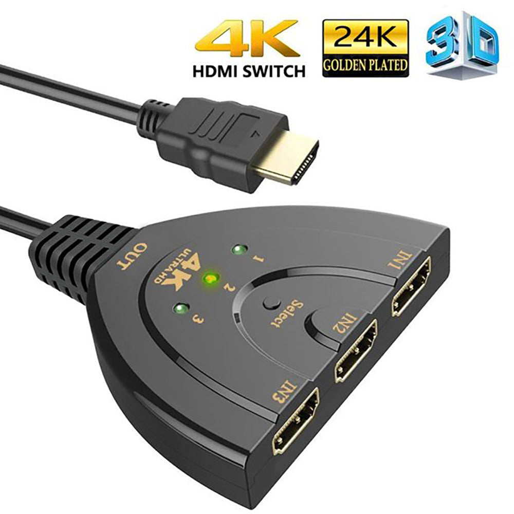 HDMI Switch 4K 2.0 Cable Auto Splitter Switcher