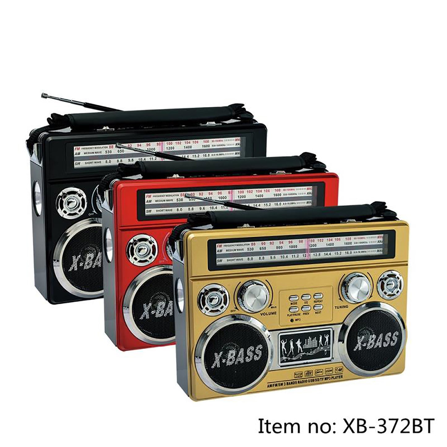 XB-372BT Radio FM/AM/ Bluetooth Speaker