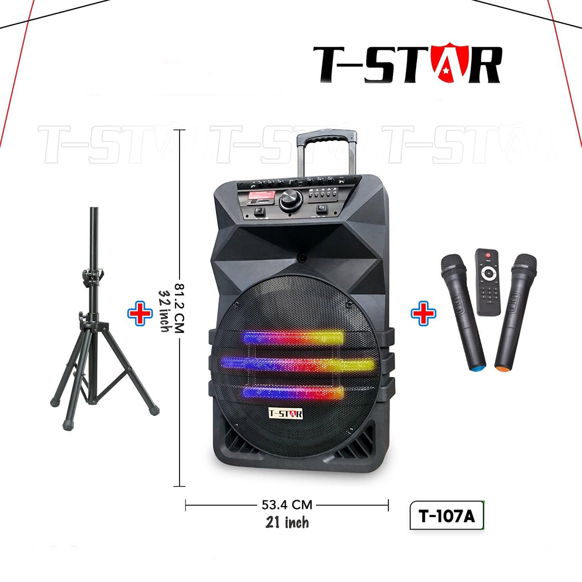 T-107A 15″ T-star Wireless Speaker FM/USB/BT
