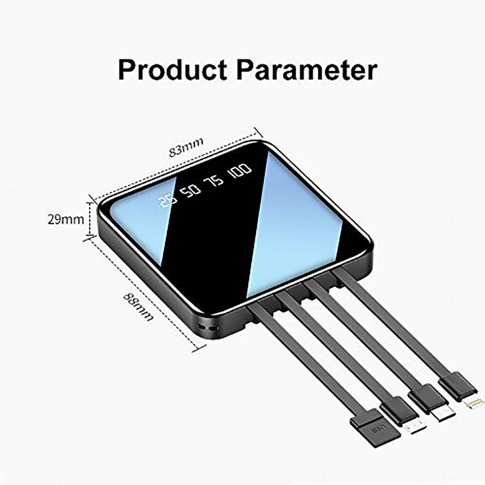 YM-305 Portable Charger 4 Line Charging 10000mAh