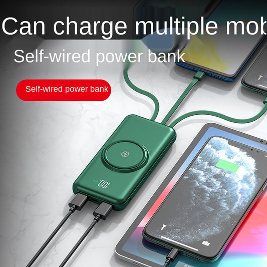 YM-368 Portable Charger 4 Line Charging Wireless 20000mAh