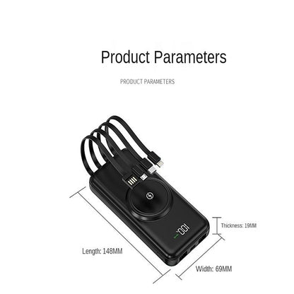 YM-368 Portable Charger 4 Line Charging Wireless 20000mAh